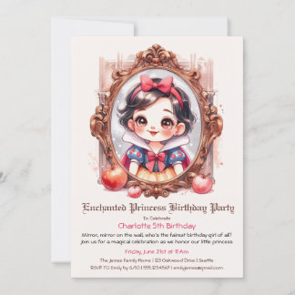 Verzauberte Prinzessin zum Geburtstag Einladung Sc