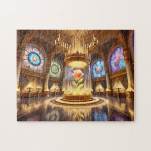 Verzauberte Rosenballroom Bleiglasmärchen