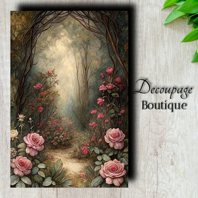 Verzauberte Roseway-Dekoupage Seidenpapier (Enchanted Roseway Decoupage Tissue Paper)