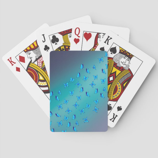 Verzauberte Schmetterlinge spielen Karten Spielkarten (Rückseite)