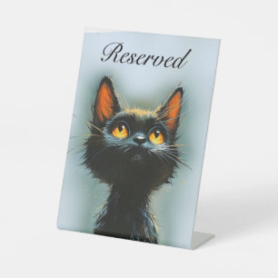 Verzauberte schwarze Katze benutzerdefinierter Tex Sockelschild