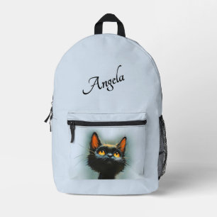 Verzauberte schwarze Katze persönlich Bedruckter Rucksack