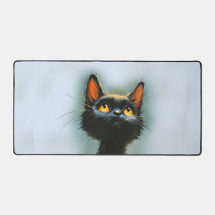 Verzauberte schwarze Katze Schreibtischunterlage