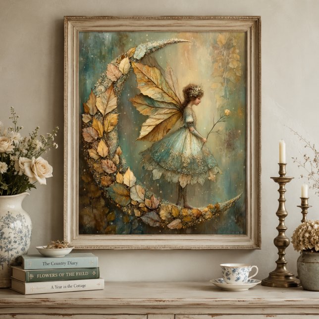 Verzauberte Waldblatt-Fee Fantasy-Kunst Poster (Von Creator hochgeladen)