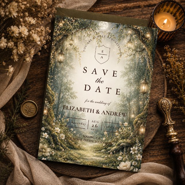 Verzauberte Waldhochzeit Save The Date (Von Creator hochgeladen)