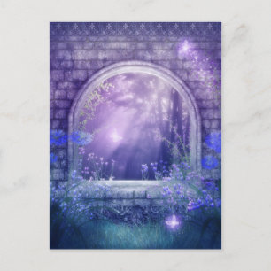 Verzauberte Waldlandschaft Postkarte
