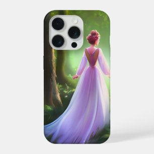 Verzauberte Waldprinzessin Lila Kleid Ästhetik  iPhone 15 Pro Hülle