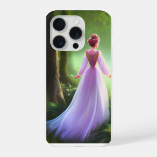Verzauberte Waldprinzessin Lila Kleid Ästhetik  iPhone 15 Pro Hülle