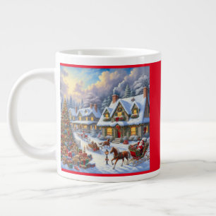 Verzauberte Weihnachtsdorflandschaft Jumbo-Tasse