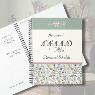 Verzauberte Wiese Cello-Probenplaner   Floral Planer