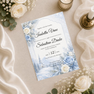 Verzauberte Winterhochzeit Einladung