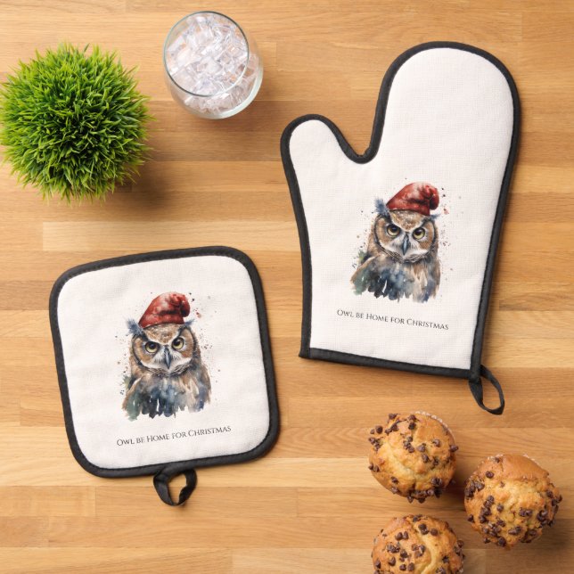 Verzauberte Winterschüssel, Brauch Ofenhandschuh & Topflappen-Set (Oben Unten)