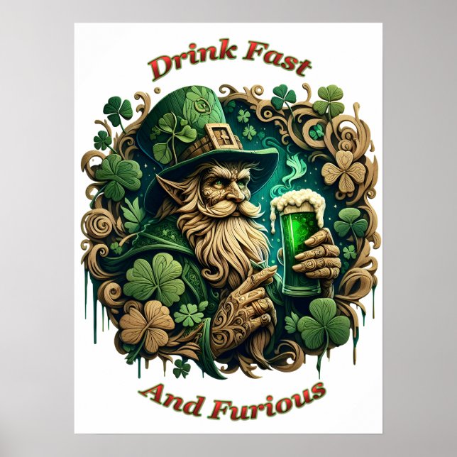 Verzauberter Abend von Ale A Leprechauns Toast 18x Poster (Vorne)