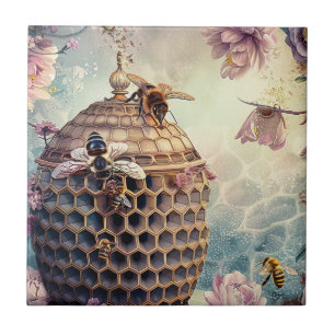 Verzauberter Bienen-Garten Fantasy (10) Fliese