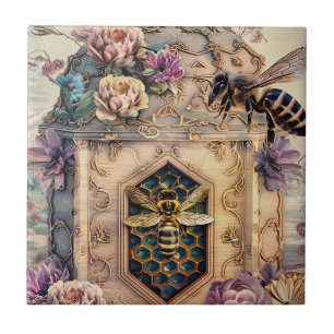 Verzauberter Bienen-Garten Fantasy (5) Fliese