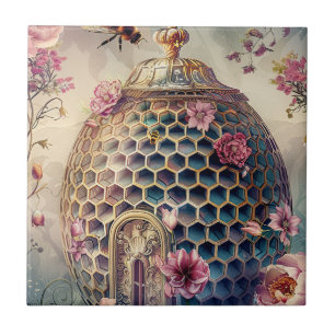 Verzauberter Bienen-Garten Fantasy (7) Fliese