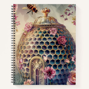 Verzauberter Bienen-Garten Fantasy (7) Notizbuch