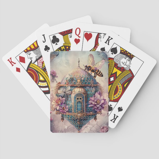 Verzauberter Bienengarten Fantasy (2) Spielkarten (Rückseite)