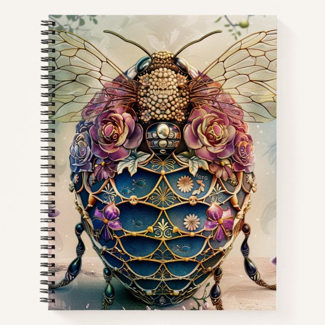 Verzauberter Bienengarten Fantasy (4) Notizbuch (Vorderseite)