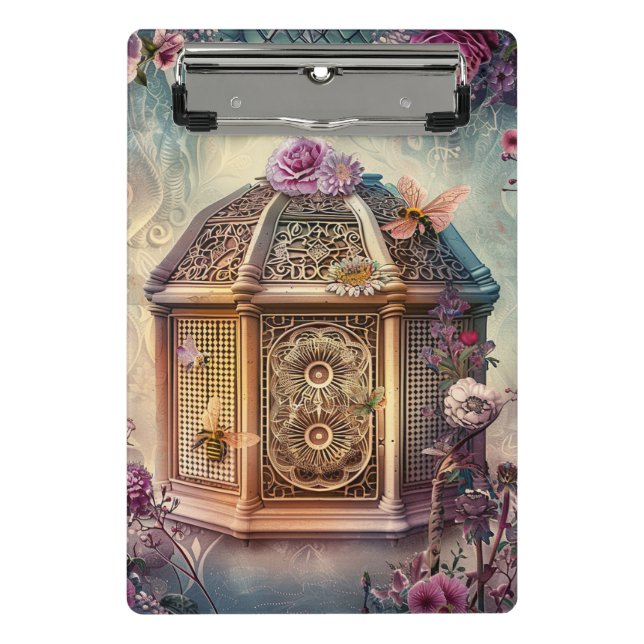 Verzauberter Bienengarten Fantasy (9) Mini Klemmbrett (Vorderseite)