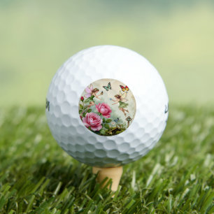 Verzauberter Blumenzauberfeengarten Golfball