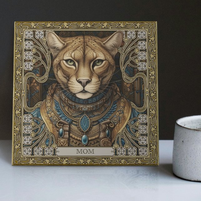 Verzauberter Cougar Spirit individuell anpassbares Fliese (Von Creator hochgeladen)