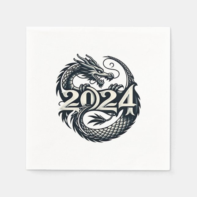 Verzauberter Drache, der 2024 angenommen wurde Serviette (Vorderseite)