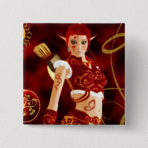 Verzauberter Feuer-Wächter-Knopf Button