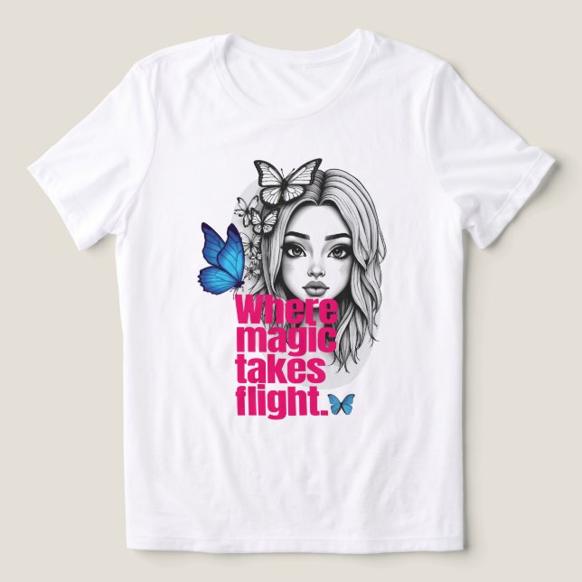 Verzauberter Flug Tri-Blend Shirt (Design Vorderseite)