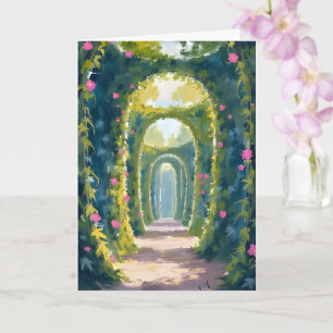 Verzauberter Garten   Blumengewölbe Malerei Karte