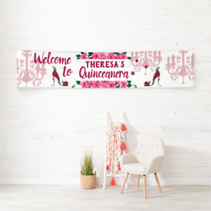Verzauberter Garten Feenschuhe - Rosa Schuhlaterne Banner