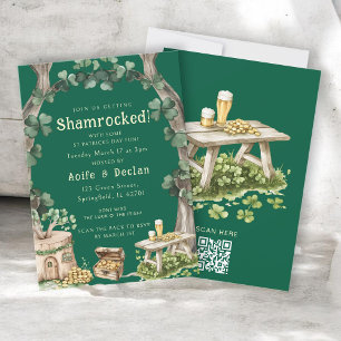 Verzauberter grüner Kleewald St. Patrick's Day Einladung