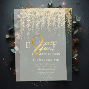 Verzauberter Hängender Goldgrüner Hochzeit Wald