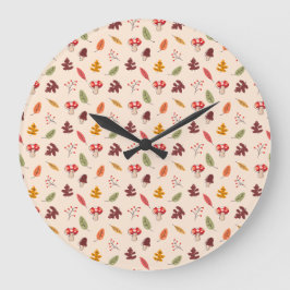 Verzauberter Herbstwald Große Wanduhr
