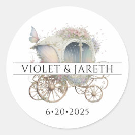 verzauberter Hochzeitsaufkleber Runder Aufkleber