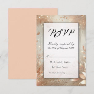 Verzauberter Hochzeitwald aus Rosenholz RSVP Karte