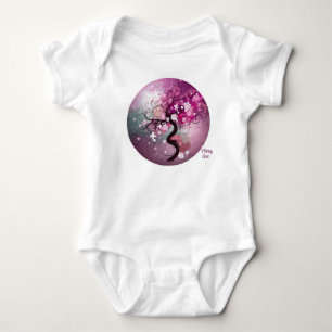 Verzauberter Kirschtanz Baby Strampler