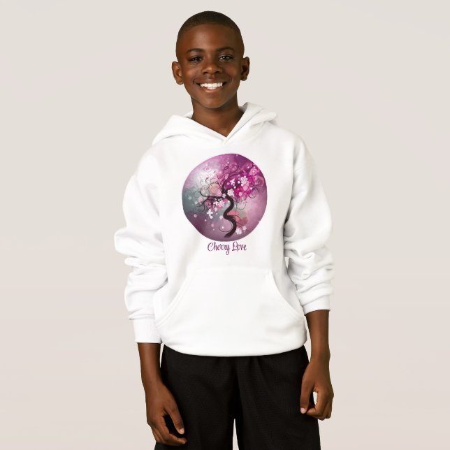 Verzauberter Kirschtanz Hoodie (Vorne ganz)