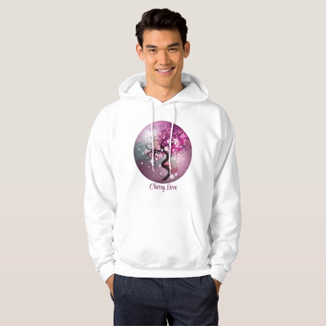 Verzauberter Kirschtanz Hoodie (Vorne ganz)