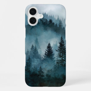 Verzauberter Mitternachtsblauer Wald  iPhone 16 Plus Hülle