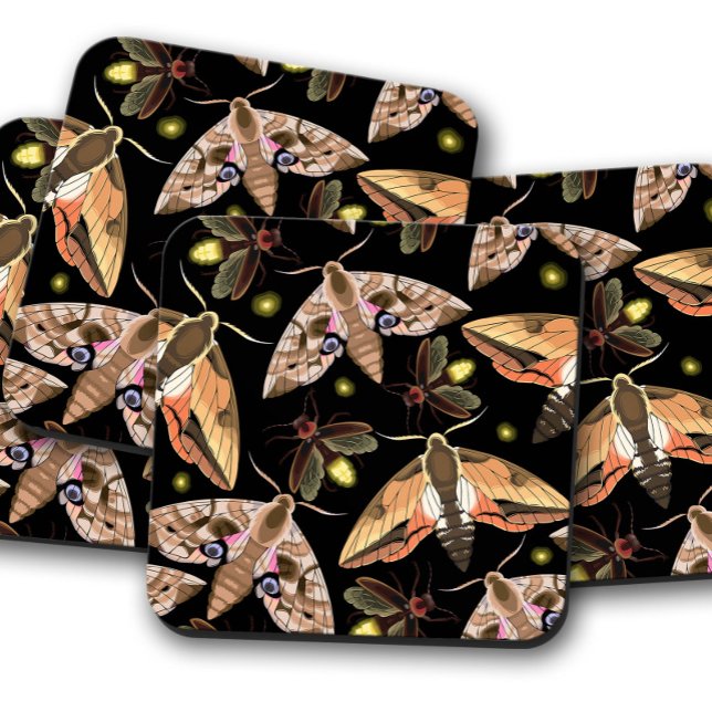 Verzauberter Moth | Naturlich Inspiriert Cork Unte Getränkeuntersetzer (Von Creator hochgeladen)