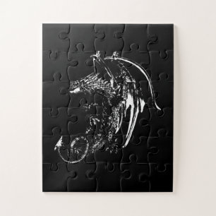 Verzauberter Nacht-Drache Fantasy Magisches Wesen