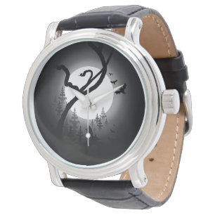 verzauberter Nachtwald Armbanduhr