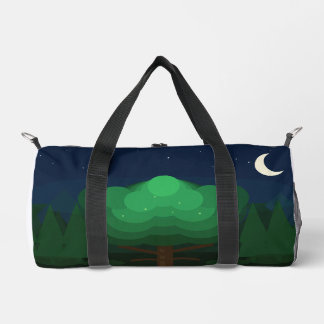 Verzauberter Nachtwald-Reisetasche | Mondbeschiene Duffle Bag