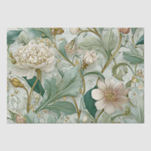 Verzauberter Nouveau-Garten Botanik Seidenpapier