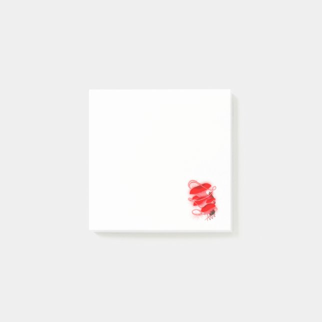 Verzauberter Oyster glühender Red Mushroom Post-it Klebezettel (Vorderseite)