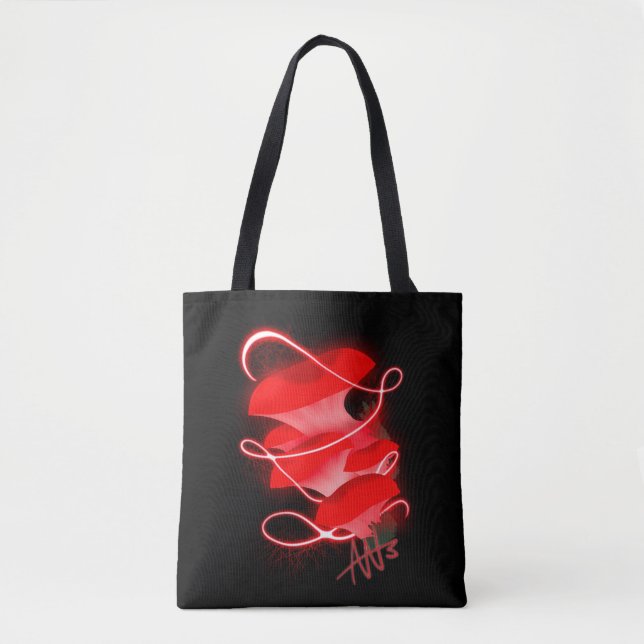 Verzauberter Oyster glühender Red Mushroom Tasche (Vorderseite)