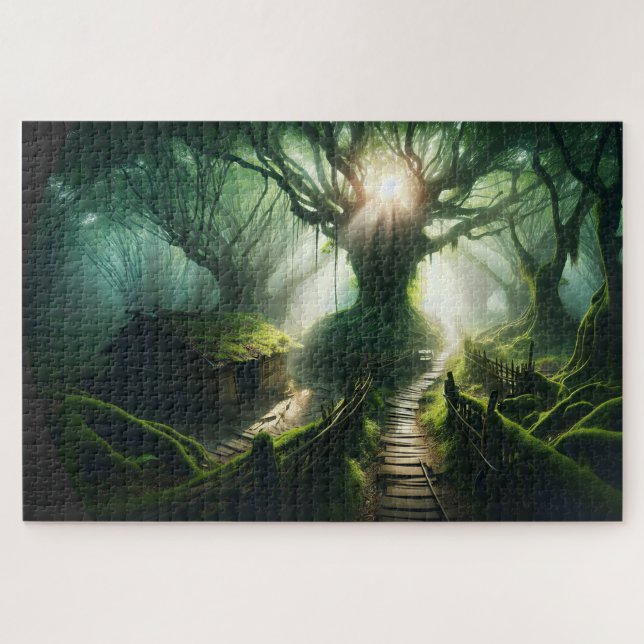 Verzauberter Pfad: Mystisches Jigsaw-Puzzle (Horizontal)