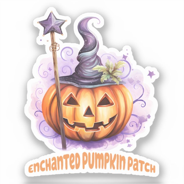 Verzauberter Pumpkin-Patch Aufkleber (Vorderseite)