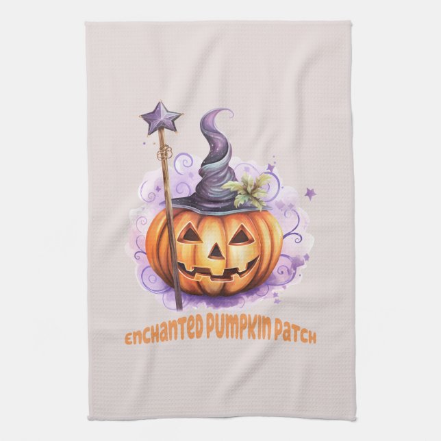 Verzauberter Pumpkin-Patch Geschirrtuch (Vertikal)